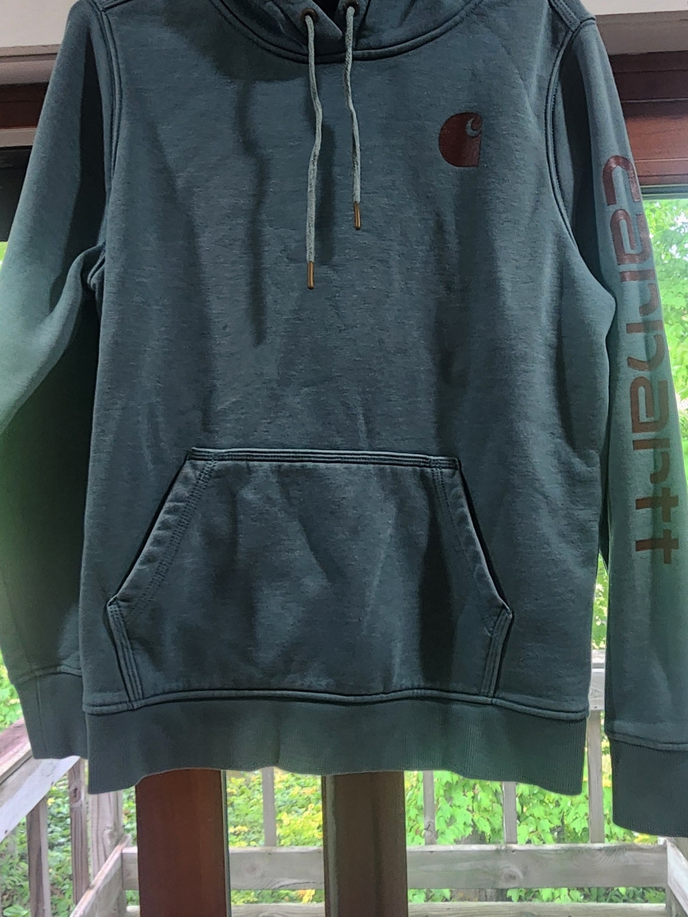 Carhartt Women’s Teal Green Hooded Sweatshirt